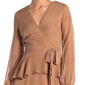 Material Girl -Animal Print V-Neck Party Dress-